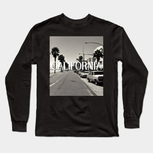 california beach street usa grey filter retro Long Sleeve T-Shirt